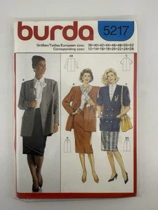 Burda 5217 Suit Jacket Blouse Skirt Size 12-26 - Picture 1 of 2