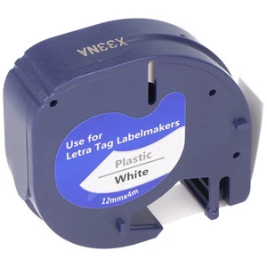 Schriftband-Kassette nur passend für Dymo 91201, LetraTag LT-100H, S0721610, S07 - Bild 1 von 5