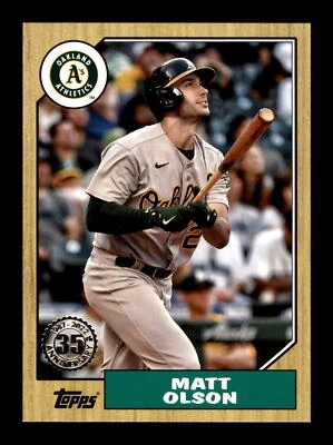 2022 Topps 35th Anniversary #T87-25 Matt Olson Oakland Athletics - Image 1 of 2