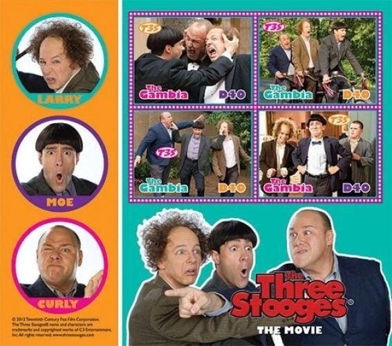 Gambia 2012 - The 3 Stooges Sheetlet - MNH - Image 1 of 1