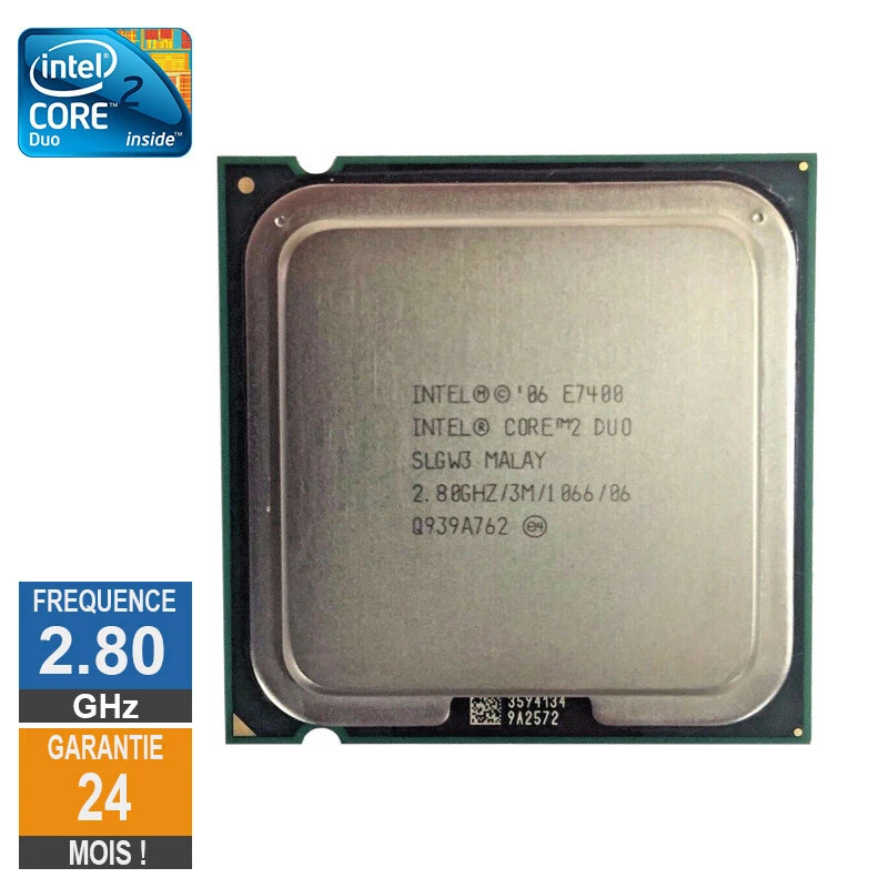 Processeur Intel Core 2 Duo E7400 2.80GHz SLGW3 LGA775 3Mo - Immagine 1 di 1
