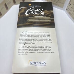 Tabacalera USA Cigar Guide Altadis USA 12 Thick Card Stock Pages 11”x 5.5”