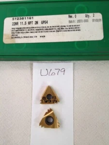 2 NEW TOOL FLO 22NR 11.5 NPT 2M THREADING CARBIDE INSERTS GRADE: GP54.  {U679} - Picture 1 of 1