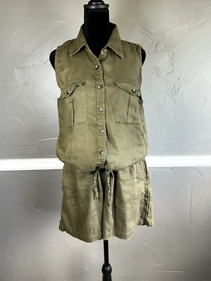 Женский комбинезон Lauren Ralph Lauren размер 12 из зеленой льняной смеси - Изображение 1 из 4