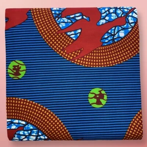 Afrikanischer Wachsdruck 100 % Baumwolle Ankara 6 Yards Stoff Neu Handarbeit/Kleid/Rock Neu!! - Bild 1 von 9