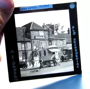 Swan Hotel Thame antique photo magic lantern slide #9823 - Picture 1 of 1