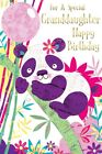 For A Special Granddaughter Cute Panda Happy Birthday Card Lovely Verse