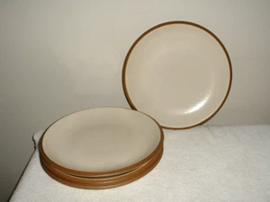 Lot of 4 Dansk Santiago Beige/Tan Stoneware Dinner Plates - Picture 1 of 2