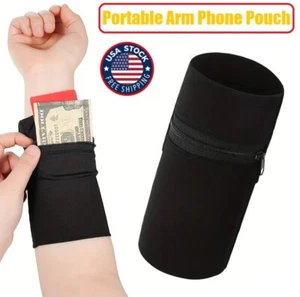 1/2x Portable Sports Wrist Wallet Armband with Phone Pocket for Outdoor Running - Picture 1 of 12