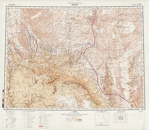 Russian Soviet Military Topographic Map – DJANET (Algeria), 1:1Mio, ed. 1988 - Picture 1 of 4
