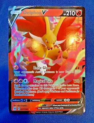 Pokémon TCG Delphox V Sword & Shield - Lost Origin 027/196 Holo Ultra Rare - Image 1 of 4