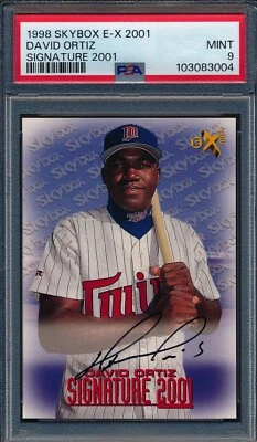 1998 Skybox EX 2001 David Ortiz Signature Auto PSA 9 MINT - Image 1 of 3