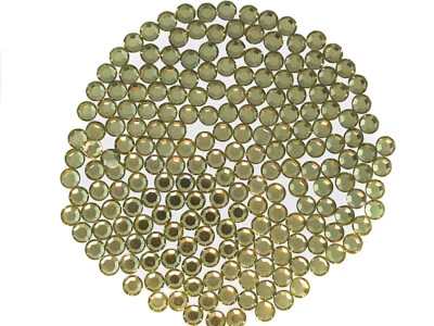 Gold Beryl, Preciosa Genuine Czech 8-faceted Chaton Rose Flatback Rhinestones - Image 1 of 4