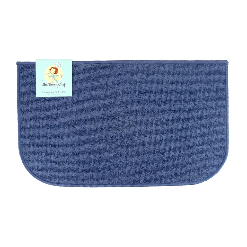 D-Shape Kitchen Throw Area Rug - 18x30 Non-Skid Latex Backing - Color Options - Image 1 of 4