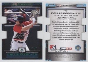 2008 TRISTAR Prospects Plus PROminent Green Die-Cut /50 Dennis Raben #79
