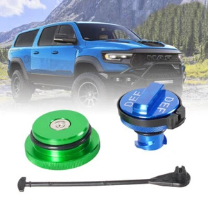 Diesel Fuel Cap Aluminum Fuel Cap and DEF Cap Combo for 2013-2018 Dodge Ram 1500 - Picture 1 of 8