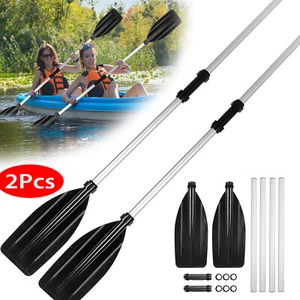 2PCS Aluminum Alloy 51inch Lightweight Kayak Paddles Boat Kayak Raft Canoe Oars - Picture 1 of 12