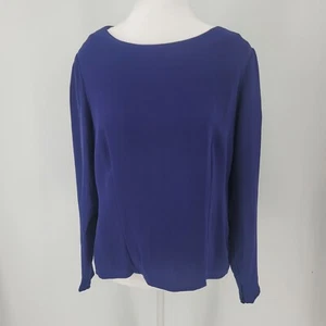Carlisle Purple 100% Silk Top Blouse Long Sleeve Women's Size 4 - Foto 1 di 6