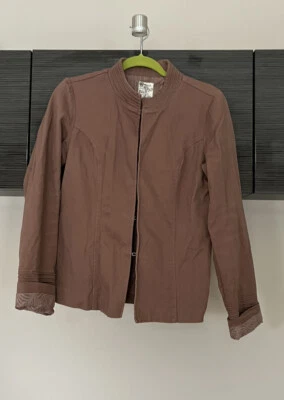 Chaqueta militar de tul original Anthropologie para mujer con botones cuello alto lisa L Foto 1 de 4