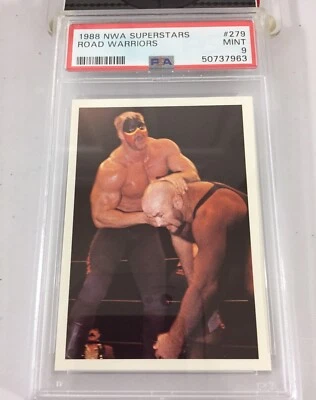 Road Warriors 1988 Nwa Superstars #279 Psa 9 Pop 3 Wcw Hawk - Image 1 of 4