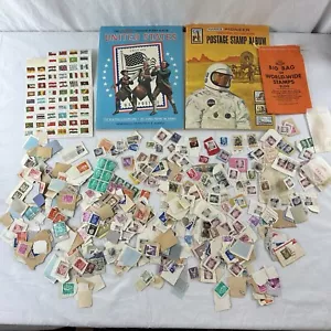 Vtg Stamp Lot 1960 HARRIS United States & Worldwide STAMP ALBUMs STAMPS & Hinges - Picture 1 of 24