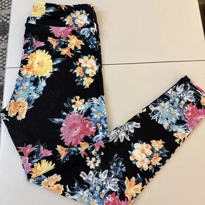 Leggings suaves para mujer LuLaRoe multicolor floral cintura elástica talla T/C (12-18) Foto 1 de 4