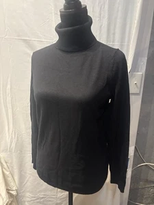 Suéter Cuello Alto Talbots, Ligero, Negro, Damas Med Petite, Nuevo Con Etiquetas - Imagen 1 de 5