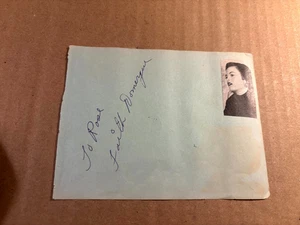 Faith Domergue seltene frühe handsignierte Seite 50er Insel Erde kam aus Untersee - Bild 1 von 7