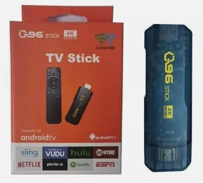 Stick TV Android 12 Mini Box Q96 4K Ultra HD 8GB 128GB Smart TV HDMI WiFi - Immagine 1 di 2
