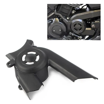 Black Front Pulley Sprocket Cover Kit For Harley Street XG 750 XG750 2015 Foto 1 de 4
