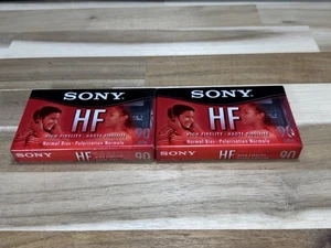 ✅Sony HF 90 Minute Blank Cassette Tapes ✅ 2 ✅High Fidelity Normal Bias ✅Sealed - Picture 1 of 8