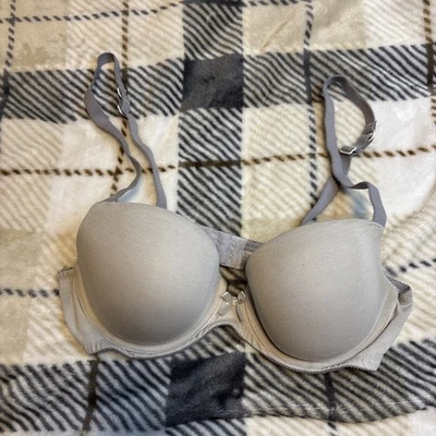Sujetador Ambrielle 36B Gris Algodón Push-Up Demi Correas Ajustables Foto 1 de 4