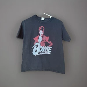 DAVID BOWIE DIAMOND Kids Boys Girls Licensed Band T Shirt Medium Vintage Gildan - Picture 1 of 4