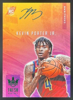 2019-20 Panini Court Kings #FP-KPJ Kevin Porter Jr. RC Auto Fresh Paint Jade /25 - Image 1 of 4