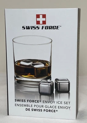 Cubo de gelo reutilizável de aço inoxidável uísque conjunto de presente NOVO - Imagem 1 de 3