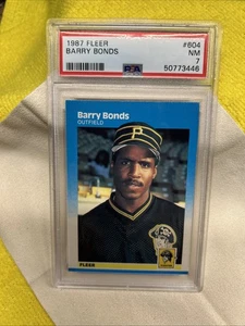 1987 FLEER #604 BARRY BONDS ROOKIE RC PSA 7 🔥🔥 - Foto 1 di 4