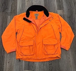Vintage LL Bean Mens Blaze Orange Heavy Jagdjacke Herren Large Reg No Hood - Bild 1 von 11
