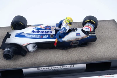 Diorama Williams FW16 Ayrton Senna survives the accident Imola 1994,  1:18 scale - Bild 1 von 4