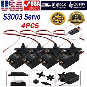 4 Stück High Torque Standard Servos für Futaba S3003 RC Auto Flugzeug Boot Hubschrauber - Bild 1 von 8
