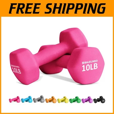 Versatile 10 lb Neoprene Dumbbell Set - Ideal for Women, Men & Seniors - Image 1 of 4