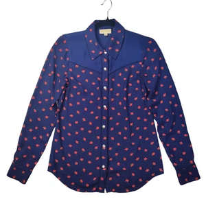 Modcloth Cowgirl Floral Print Blouse Women's Size XS Snap Button Up Western - Picture 1 of 5