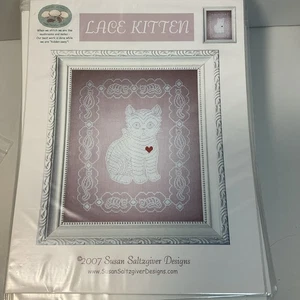 Lace Kitten Susan Saltzgiver Designs Counted Cross Stitch Pattern 2007 - Picture 1 of 5