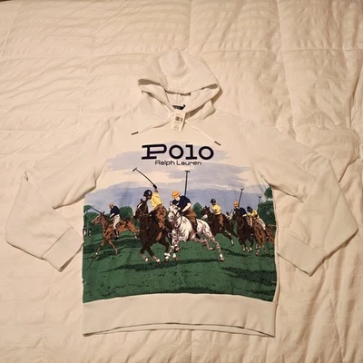 NWT Polo Ralph Lauren Mens Large L Polo Match Equestrian Horse Hoodie Sweatshirt - Image 1 of 4