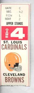 Vintage Cleveland Browns vs St Louis Cardinals 10/26/69 Ticket Stub John Gilliam - Picture 1 of 1