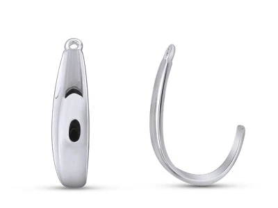 Brincos de argola J jaqueta para tachas esterlina 925 sólida - Imagem 1 de 4