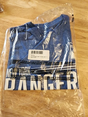 New York Rangers NHL Youth Unisex Team Logo Vneck Royal Blue T-Shirt Medium Cover