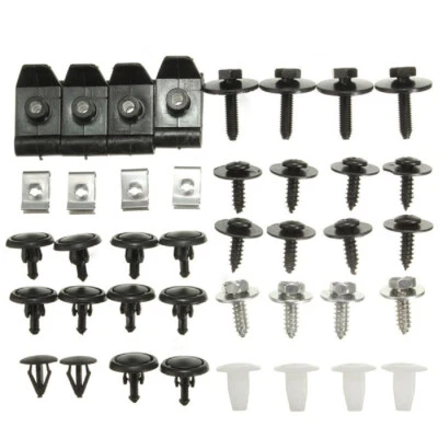 Car Engine Undertray Cover Fastener Clips Screws Kit Fender Shield Splash Guard - Image 1 of 4