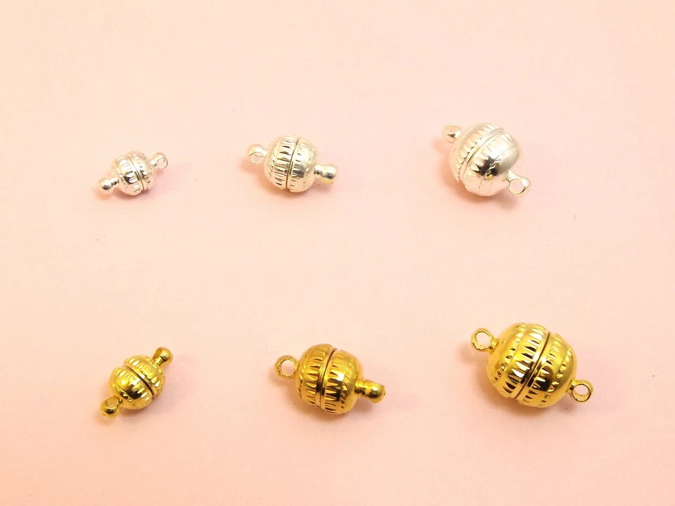 1 set Round BALL Strong Magnetic CLASP Findings DIY Bracelet Necklace Making - image 1 of 1