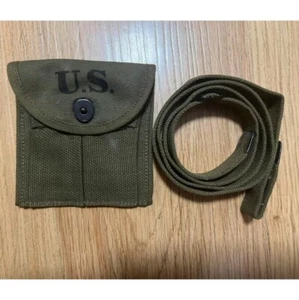 ORIGINAL SURPLUS WW2 US M1 CARBINE SLING RIFLE STRAP and POUCH AUTHENTIC NEW - Picture 1 of 8