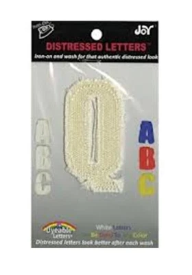 JOY LETTER SHOP 2,5 pulgadas BLANCO hierro envejecido sobre letra - Q Foto 1 de 2